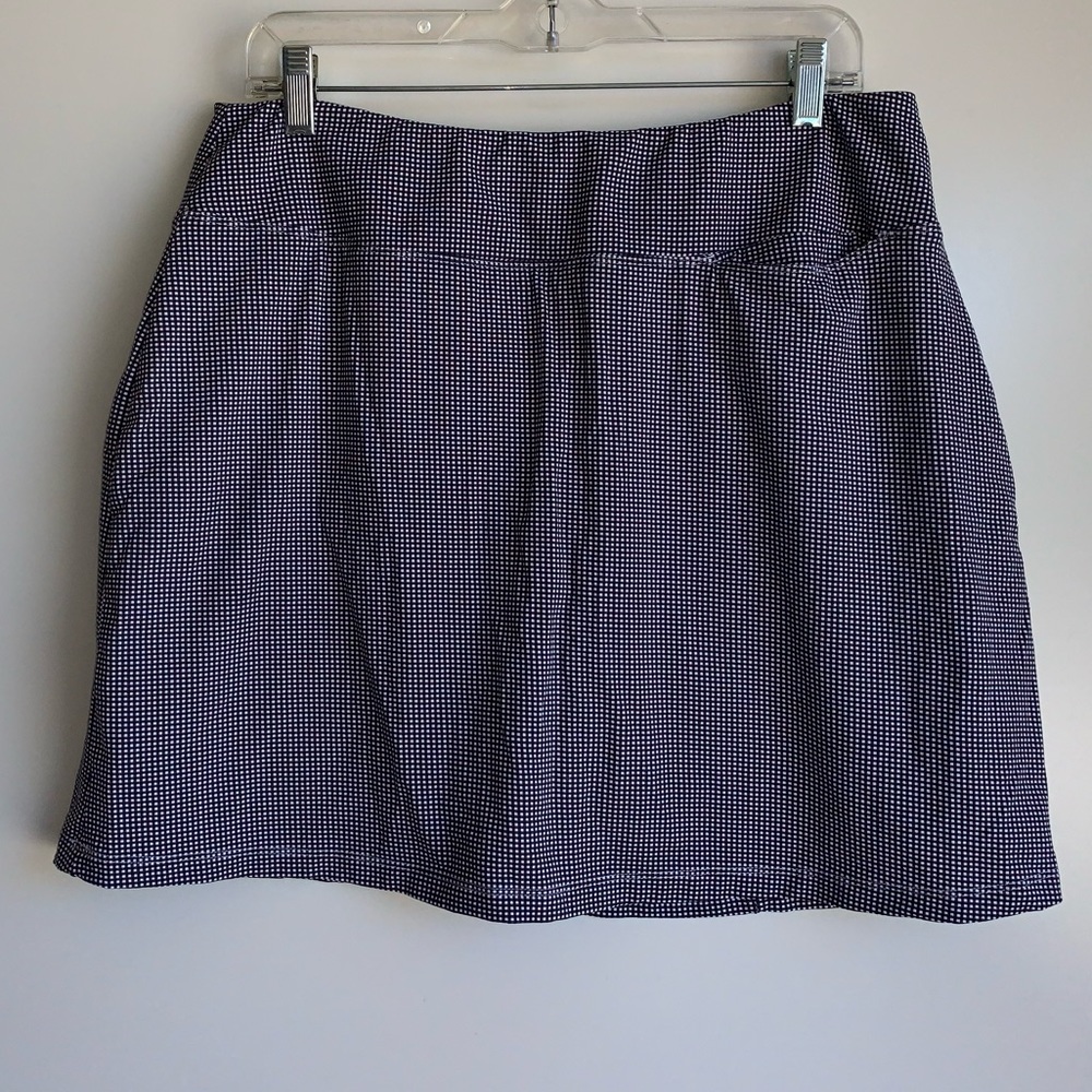 iBKUL Black & White Mini Check Golf Skort UPF 50 ~Size Large